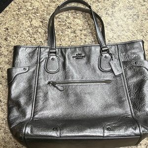 COACH Dark Silver Gray Large Tote